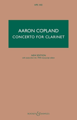 Concerto for Clarinet - New Edition: Clarinet and String Orchestra, with Harp and Piano by Copland, Aaron