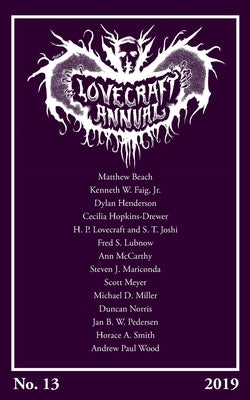 Lovecraft Annual No. 13 (2019) by Joshi, S. T.