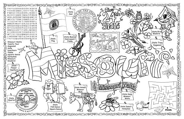 Missouri Symbols & Facts Funsheet - Pack of 30 by Gallopade, International