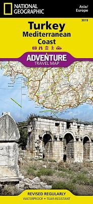 Türkiye (Turkey): Mediterranean Coast Map by National Geographic Maps