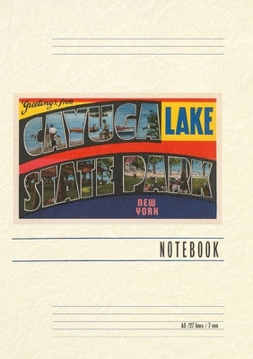 Vintage Lined Notebook Greetings from Cayuga Lake State Park, New York by Found Image Press
