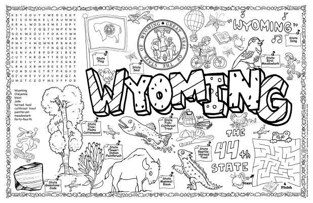 Wyoming Symbols & Facts Funsheet - Pack of 30 by Gallopade, International