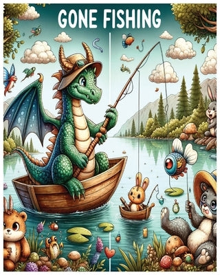 Adult Coloring Book and Stress Relief: Gone Fishing by Whimsy, Pops