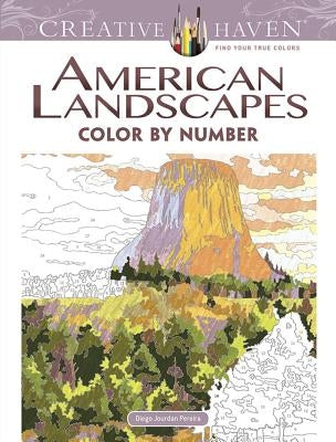 Creative Haven American Landscapes Color by Number Coloring Book by Pereira, Diego Jourdan