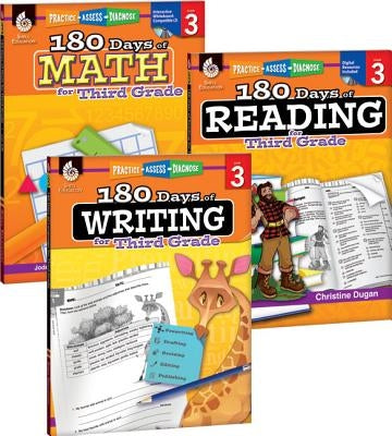 180 Days of Reading, Writing and Math for Third Grade 3-Book Set by Dugan, Christine