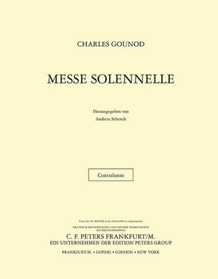 Messe Solennelle En l'Honneur de Sainte Cécile (St. Cecilia Mass) (Contrabass Part): Part(s) by Gounod, Charles