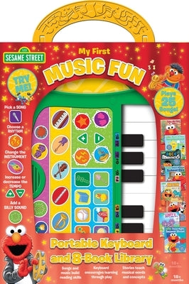 Sesame Street: My First Music Fun Portable Keyboard and 8-Book Library Sound Book Set [With Battery] by Brannon, Tom
