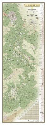 National Geographic Colorado Trail Wall Map in Gift Box (18 X 48 In) by National Geographic Maps - Reference