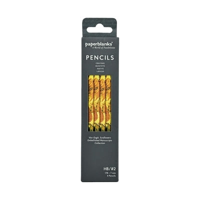 Van Gogh, Sunflowers 4 Pack Pencils by Paperblanks (Embellished Manuscripts Collection) by Paperblanks