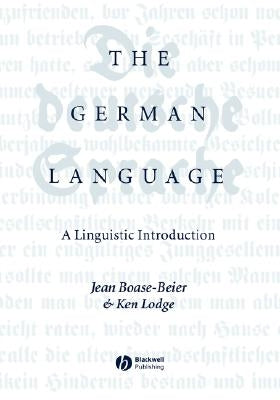 German Language Linguistic P by Boase-Beier, Jean