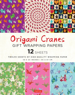 Origami Cranes Gift Wrapping Paper - 12 Sheets: 18 X 24 Inch (45 X 61 CM) High-Quality Wrapping Paper by Tuttle Studio