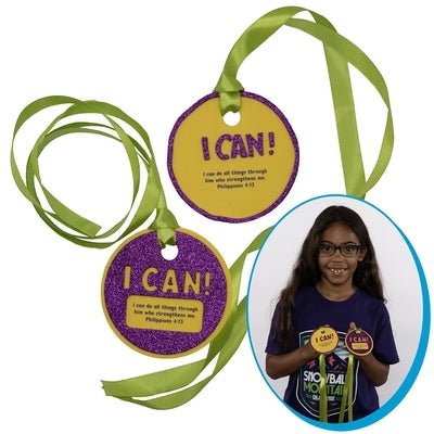 Vbs 2026 Snowball Mountain Challenge Craft Challenge Medal (Pkg of 12): Find Your Strength in God by Cokesbury