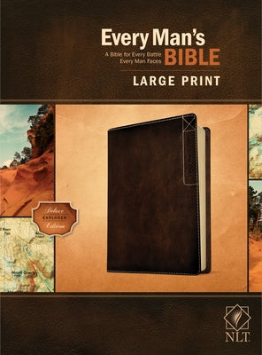 Every Man's Bible Nlt, Large Print, Deluxe Explorer Edition (Leatherlike, Rustic Brown) by Arterburn, Stephen