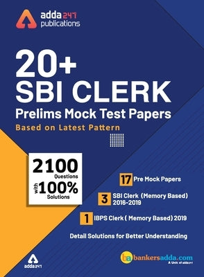 Adda247 SBI Clerk Prelims Mock Test Book English Printed Edition by Adda247 Publications