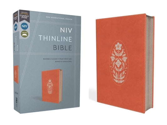 Niv, Thinline Bible, Leathersoft, Coral, Zippered, Red Letter, Comfort Print by Zondervan