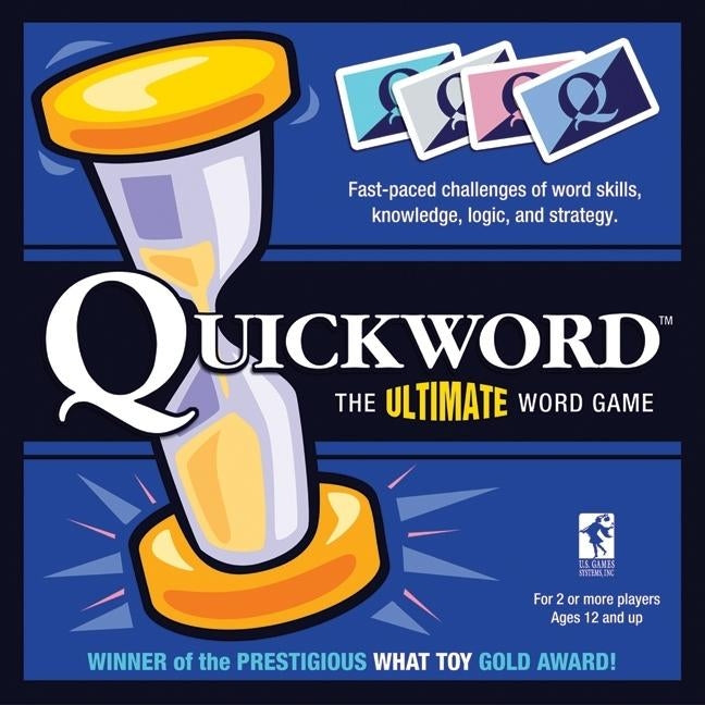 Quickword: The Ultimate Word Game [With 1 Die and Blue Deck/Green Deck/Pink Deck/Gray Deck and Spinner/Scorecard Pad/4 Blank Pads/Tok by U. S. Games Systems, Inc.
