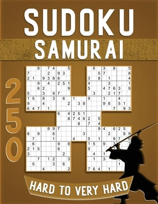 Samurai Sudoku Puzzle Books Hard To Very Hard Large Print: 250 Puzzles for seniors with solutions. by Mirac, Pd