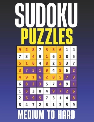 Sudoku Puzzles: Medium & Hard Sudoku Puzzles Suduko Books for Adults with Full solutions. by Salmatics