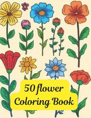 50 flower Coloring Book: "Creative Floral Coloring Therapy" by Pioneer, Palette