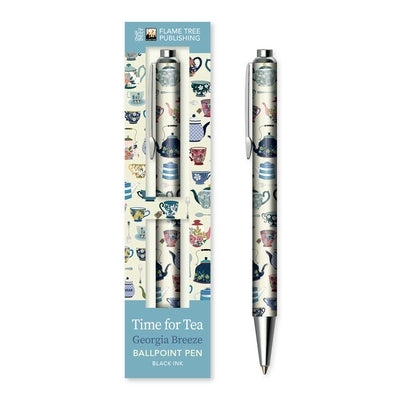 Georgia Breeze: Time for Tea Boxed Decorative Ballpoint Pen by Flame Tree Studio
