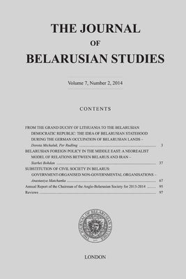 The Journal of Belarusian Studies (2014) by Centre, Ostrogorski