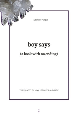 boy says: (a book without ending) by Ubelaker Andrade, Max