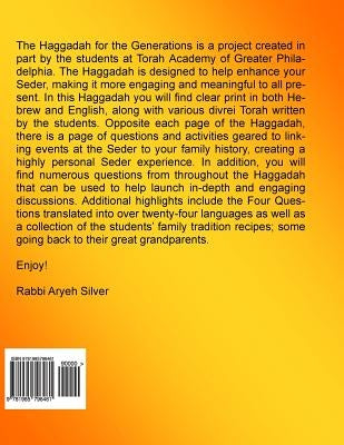 The Haggadah for the Generations 2018: Connecting the Seder to your family's history by Silver, Rabbi Aryeh
