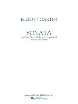Sonata (1952): For Flute, Oboe, Cello and Harpsichord Score and Parts by Carter, Elliott