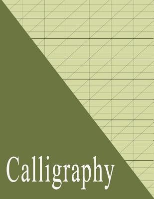 Beginners Calligraphy Workbook: Slanted Practice Grid Paper - Green by Dot, Red