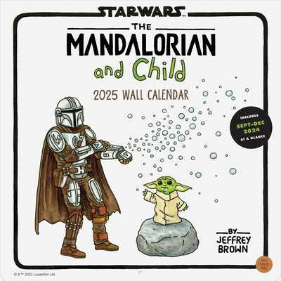 The Mandalorian and Child 2025 Wall Calendar by Brown, Jeffrey