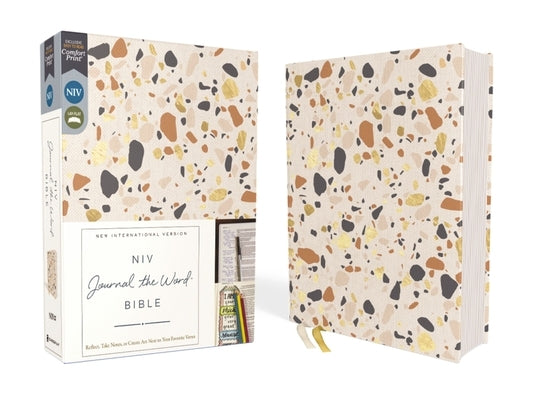 Niv, Journal the Word Bible (Perfect for Note-Taking), Cloth Over Board, Cream, Red Letter, Comfort Print: Reflect, Take Notes, or Create Art Next to by Zondervan