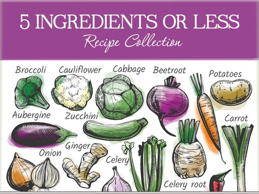 5 Ingredients or Less Recipe Card Collection Tin - 78 Recipe Cards + 22 Blank Recipe Cards to Write Your Own Recipes + 5 Tabbed Section Dividers by Publications International Ltd