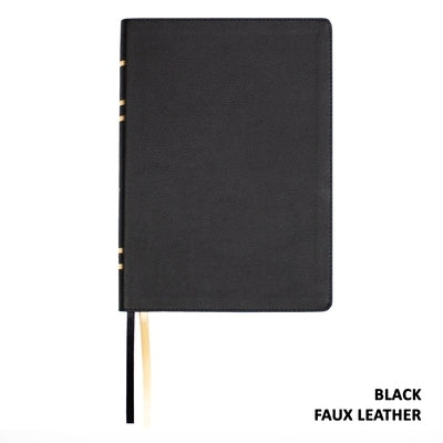 Lsb Giant Print Reference Edition, Paste-Down Black Faux Leather Indexed by Steadfast Bibles
