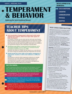 Temperament & Behavior: Exploring the Socio-Emotional Domain by Reschke, Kathy L.