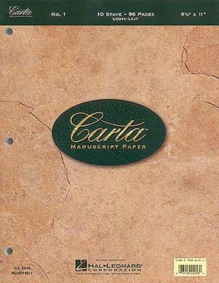Carta Manuscript Paper No. 1 - Basic by Hal Leonard Corp