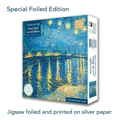 Special Edition Adult Foiled Jigsaw Puzzle Vincent Van Gogh: Starry Night Over the Rhône: 1000-Pieces. Ethical, Sustainable, Earth-Friendly by Flame Tree Studio