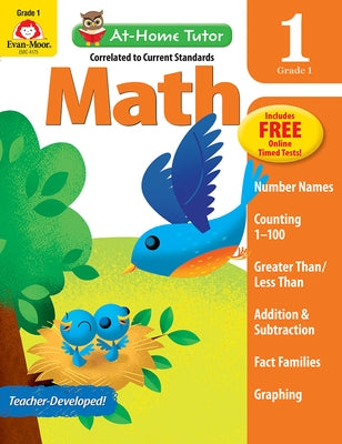 At-Home Tutor: Math, Grade 1 Workbook by Evan-Moor Corporation