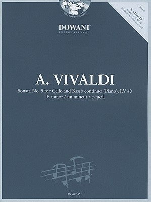 Vivaldi: Sonata No. 5 for Cello and Basso Continuo (Piano) in E Minor, RV 40 [With CD (Audio)] by Vivaldi, Antonio