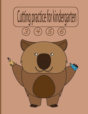 cutting practice for kindergarten: learning to cut with scissors for kids, scissor skills preschool for kids age 3-5, cut and glue workbook by Cut and Paste, Med