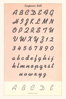 Vintage Journal Font Sample Chart, Kaufmann Bold by Found Image Press