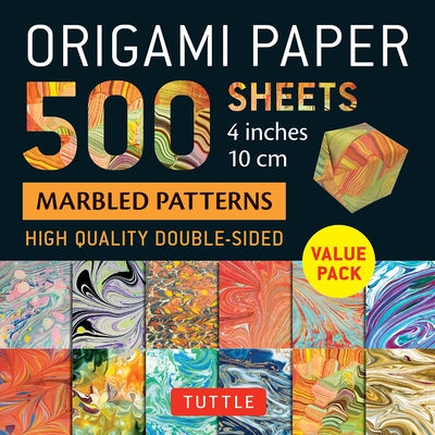 Origami Paper 500 Sheets Marbled Patterns 4 (10 CM) by Tuttle Studio