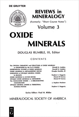 Oxide Minerals by Rumble, Douglas