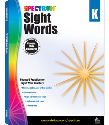 Spectrum Sight Words, Grade K by Spectrum