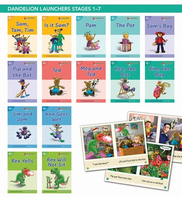 Phonic Books Dandelion Launchers Stages 1-7 Sam, Tam, Tim (Alphabet Code): Decodable Books for Beginner Readers Sounds of the Alphabet by Phonic Books
