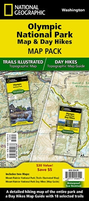Olympic Day Hikes & National Park [Map Pack Bundle] by National Geographic Maps - Trails Illust