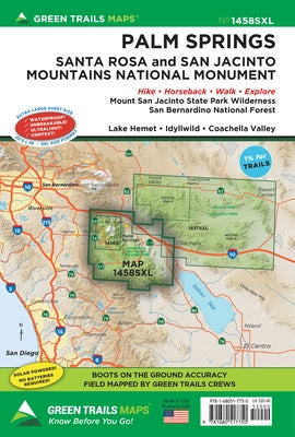 Palm Springs, CA No. 1458sxl by Maps, Green Trails