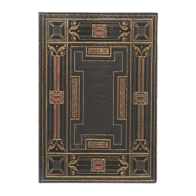 Paperblanks Onyx Asterales Hardcover Journal MIDI Unlined Elastic Band Closure 144 Pg 120 GSM by Paperblanks