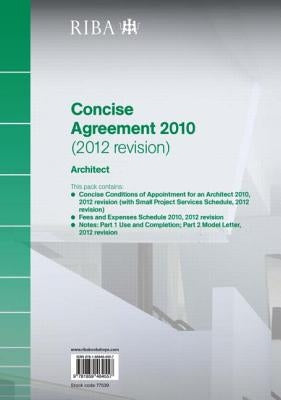 Riba Concise Agreement 2010 (2012 Revision): Architect by Riba