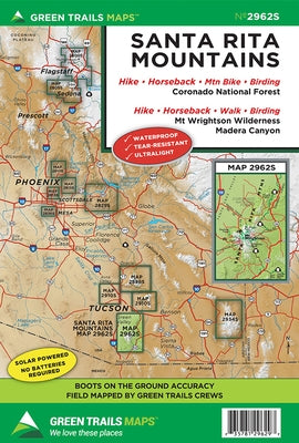 Santa Rita Mountains, AZ No. 2962s by Maps, Green Trails