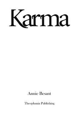 Karma by Besant, Annie